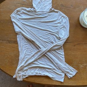 Tan sheer turtle neck